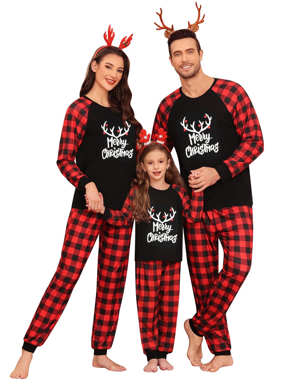SWOMOG Family Christmas Pjs Matching Sets Christmas Pajamas for Family Xmas Jammies Set Christmas Holiday Sleepwear