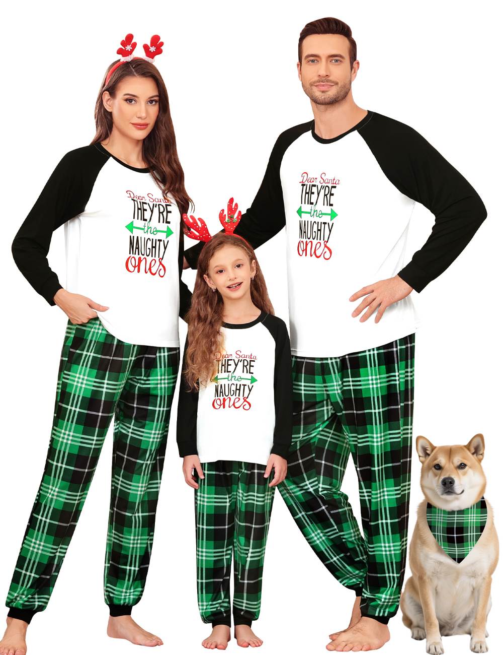 SWOMOG Family Christmas Pjs Matching Sets Christmas Pajamas for Family Xmas Jammies Set Christmas Holiday Sleepwear