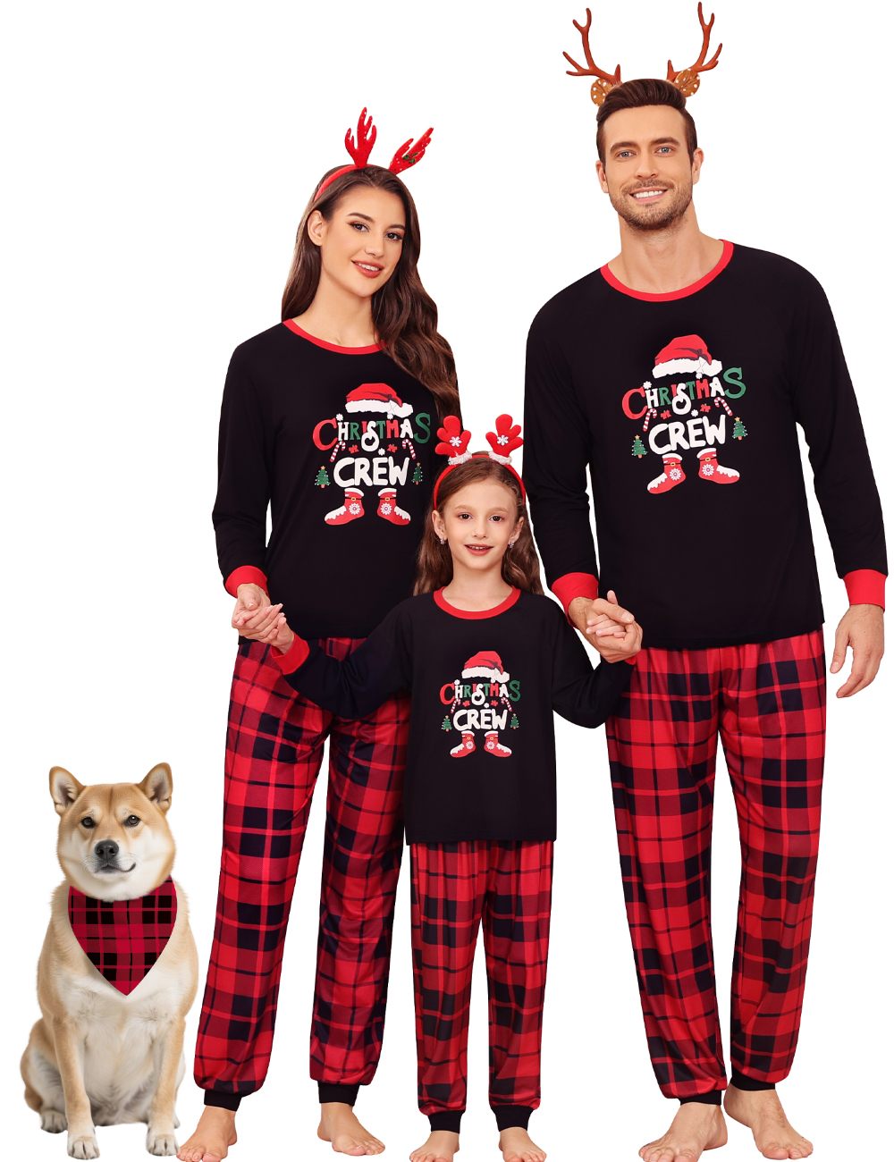 SWOMOG Family Christmas Pjs Matching Sets Christmas Pajamas for Family Xmas Jammies Set Christmas Holiday Sleepwear
